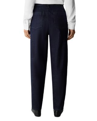 Stretch Denim Ankle Lantern Pants