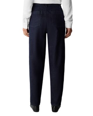 Cotton Stretch Denim Ankle Lantern Pants