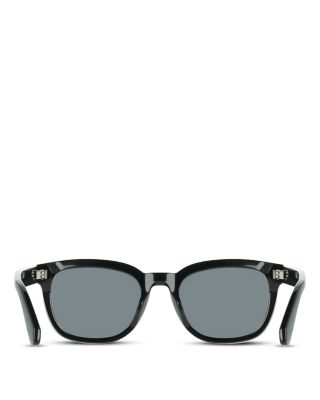Color Block Temple Rectangular Sunglasses, 54mm