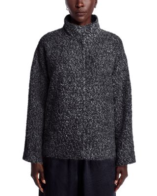 High Collar Alpaca Wool Blend Coat