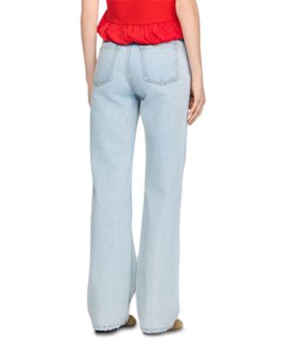 Straight Leg Jeans in Light Blue Jean