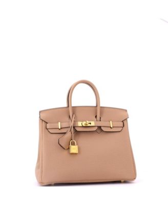 Birkin 25 Handbag Brown Togo with Gold Hardware