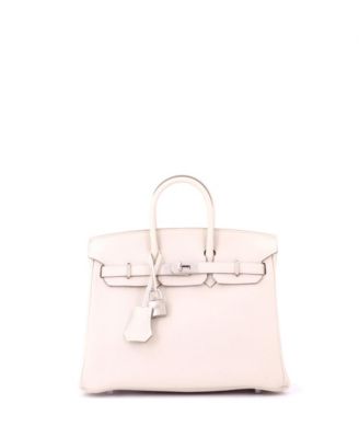Birkin 25 Handbag Light Togo with Palladium Hardware