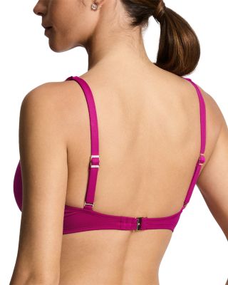 Ruffle Underwire Bikini Bra & Curved Waist Mid Rise Bikini Bottom