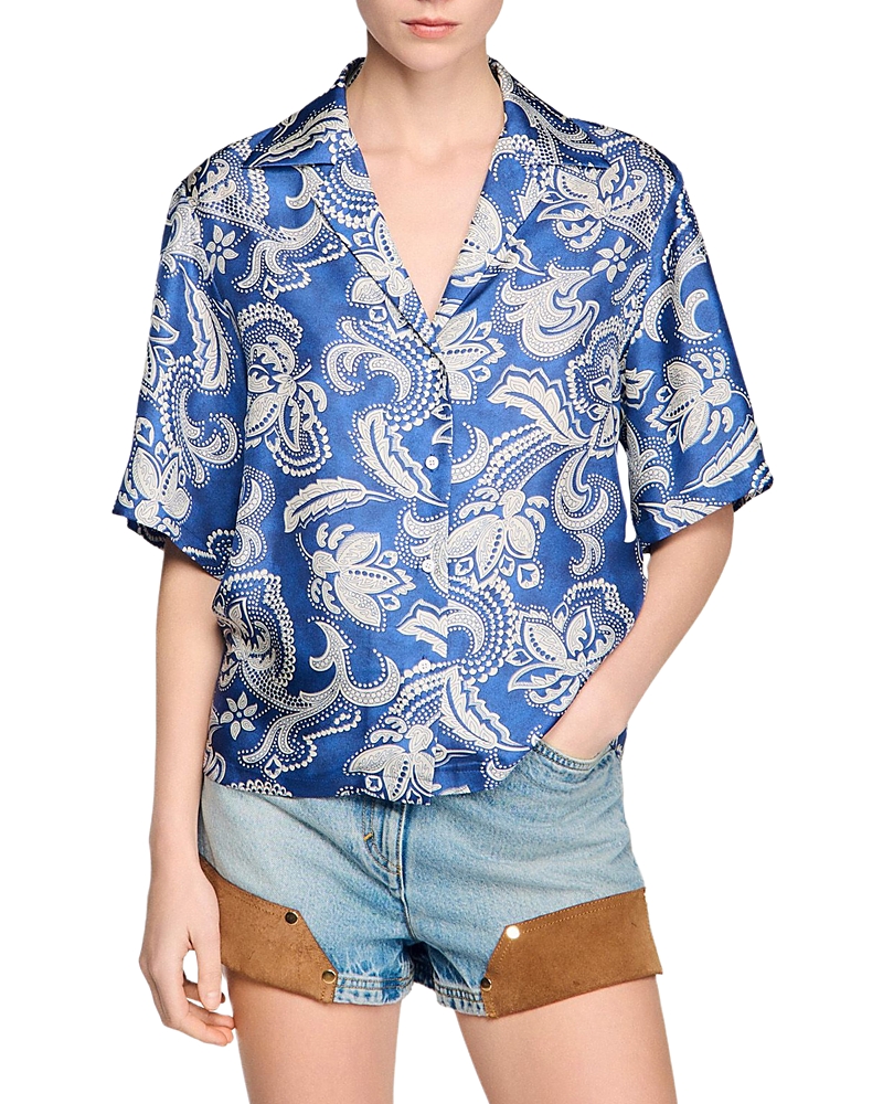Sandro Floral Print Shirt