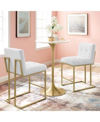  Privy Upholstered Fabric Counter Stool, Set of 2