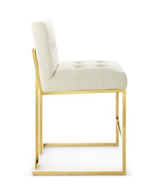  Privy Gold Stainless Steel Performance Velvet Counter Stool