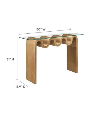  Ondine Glass Top 50" Console Table