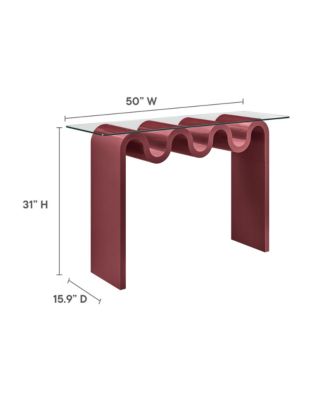  Ondine Glass Top 50" Console Table
