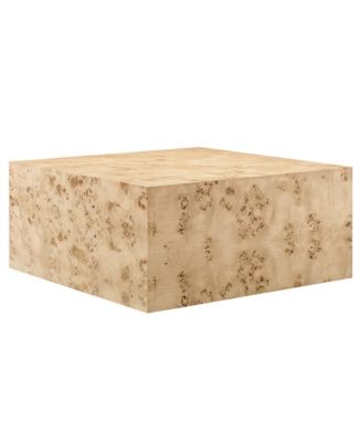  Cosmos 36" Square Burl Wood Coffee Table