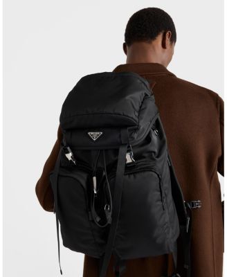 Re-Nylon and Saffiano Leather Backpack