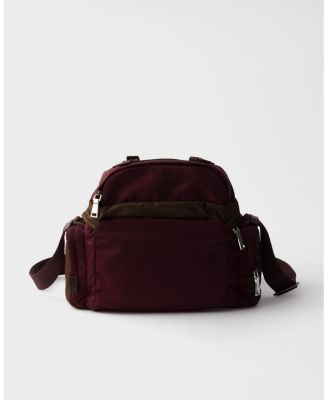  Re-Nylon and Leather Shoulder Bag