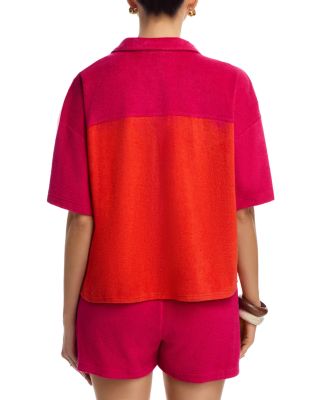 Terry Camp Shirt & Shorts Swim Cover-Up