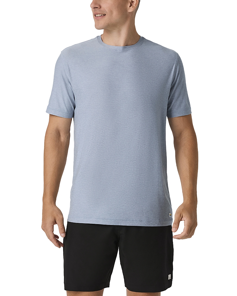 Vuori Strato Short Sleeve Tech Tee in Blue Sea Heather