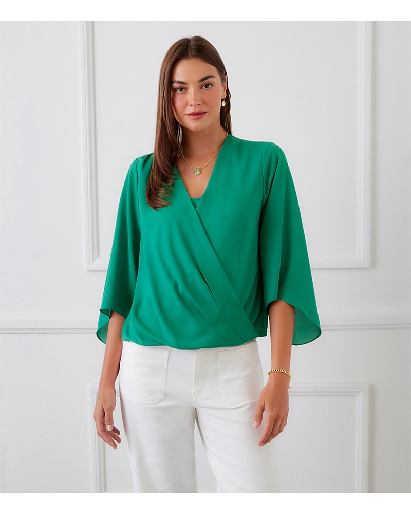 Karen Kane Drape Front Crossover Top