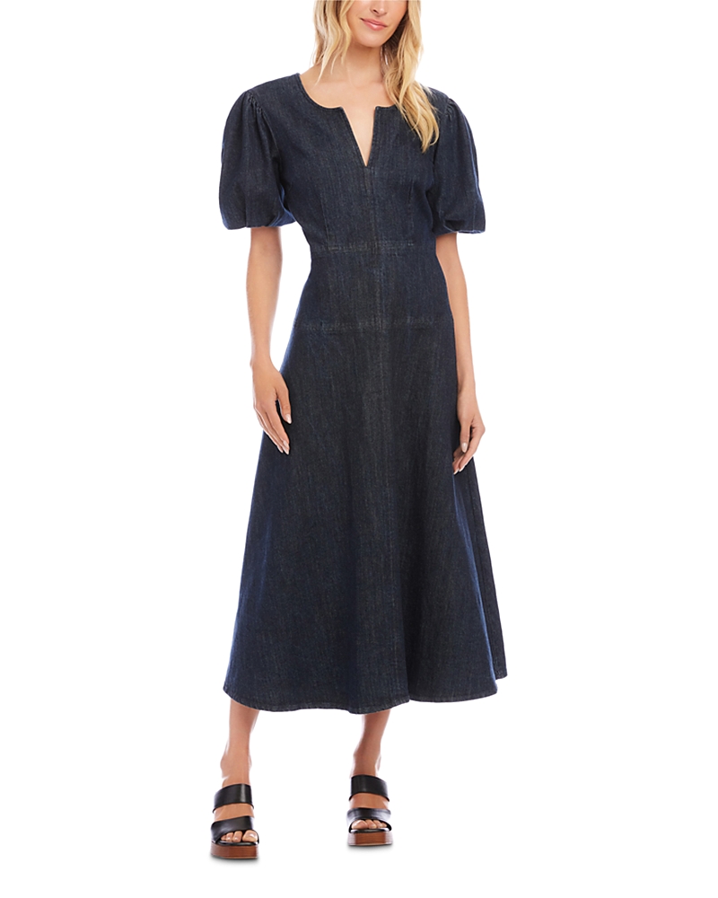 Karen Kane Puffed Sleeve Midi Dress