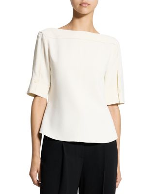 Short Sleeve Boatneck Top