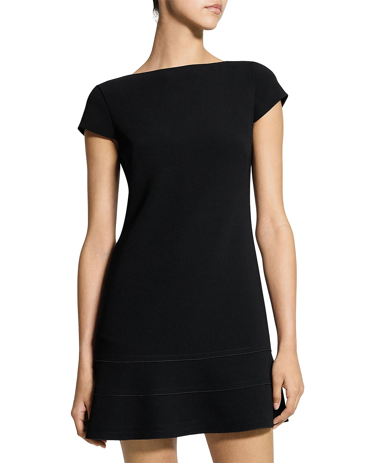 Theory Tiered Seam Cap Sleeve Dress
