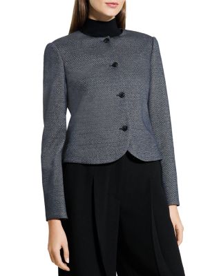 Herringbone Tweed Clean Jacket