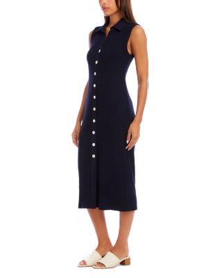 Ribbed Sleeveless Midi Dress