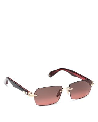 Rectangular Metal Sunglasses, 56mm