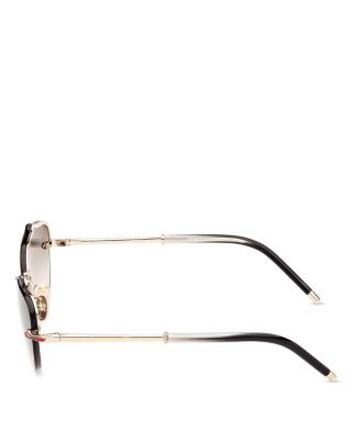 Geometric Metal Sunglasses, 59mm