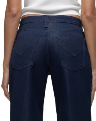 Rosie High Rise Wide Leg Ankle Jeans in Indigo Metallic