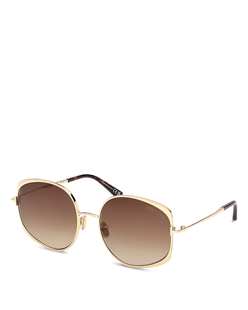 Tom Ford Round Metal Sunglasses, 58mm