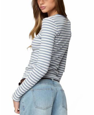 Roma Striped Henley Top