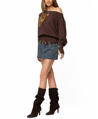 Off Shoulder Oversized Sweater