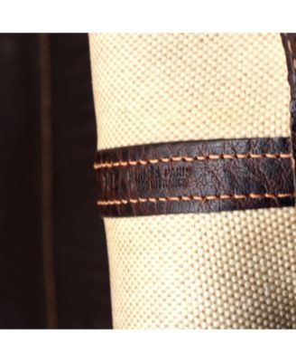 36 Garden Party Tote Toile and Leather