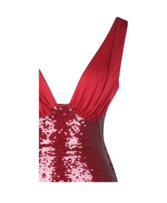  Shanelle Sequin Plunging Midi Dress