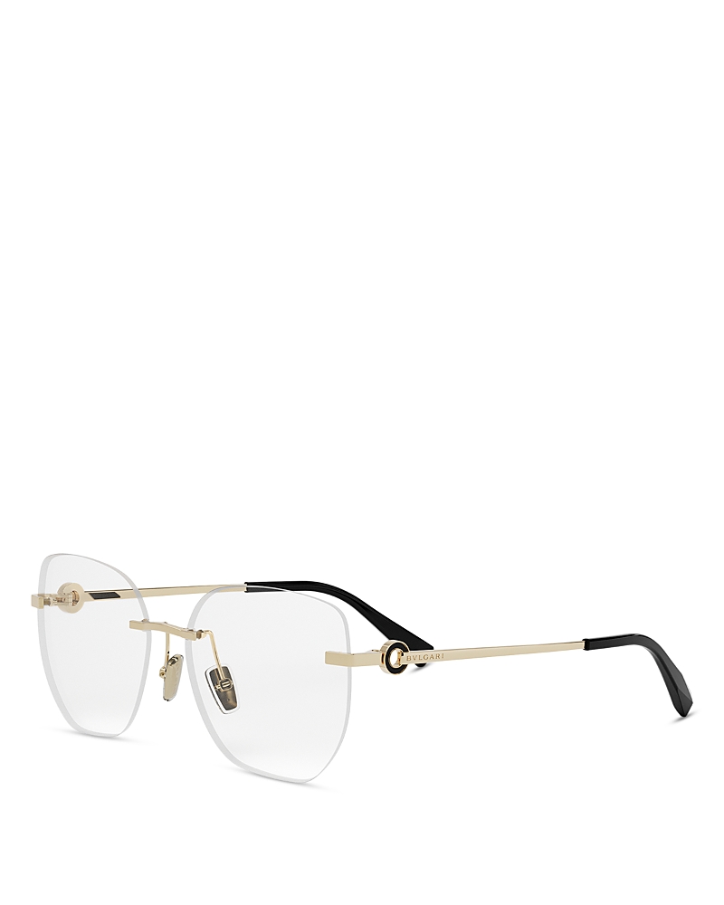 Bvlgari Geometric Eyeglasses, 56mm
