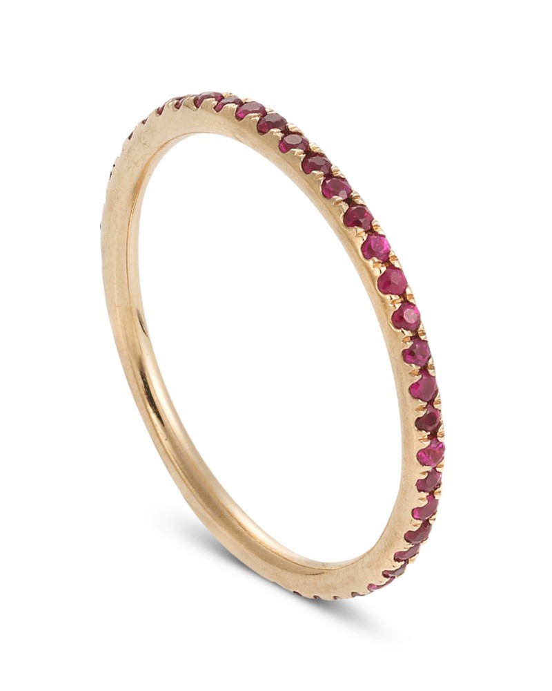 Ileana Makri 18K Rose Gold Fine Classic Ruby Eternity Band