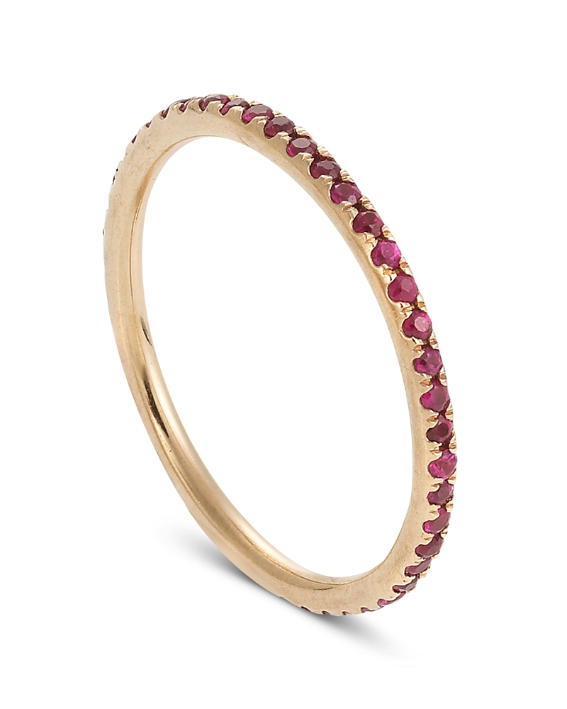 Ileana Makri 18K Rose Gold Fine Classic Ruby Eternity Band