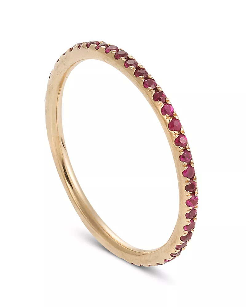 Ileana Makri 18K Rose Gold Fine Classic Ruby Eternity Band