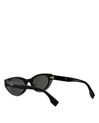 Lettering Oval Sunglasses, 51mm