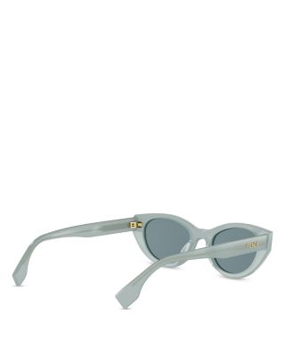 Lettering Oval Sunglasses, 51mm
