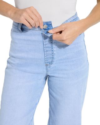 Iris High Rise Wide Leg Everyday Jeans in  Bleached Blue
