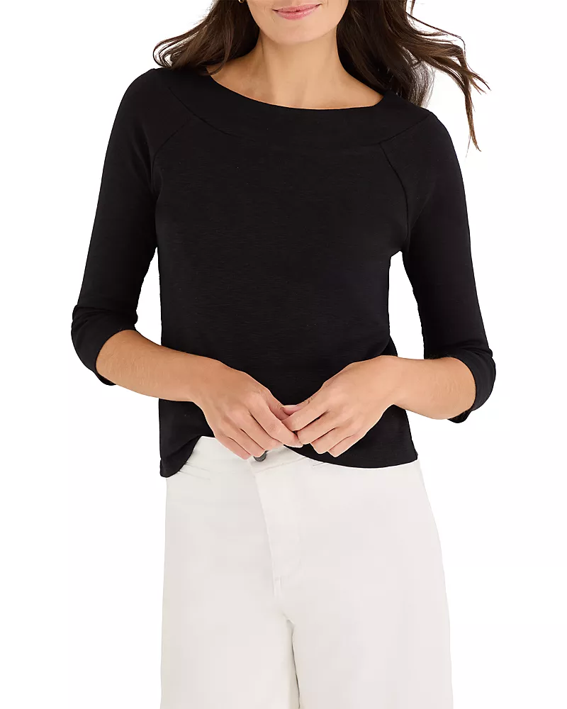 Nzt By Nic+Zoe 3/4 Sleeve Ballet Boat Tee