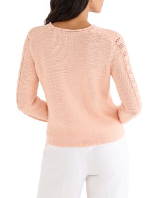 Crochet Sleeve Crimpy Cord Sweater
