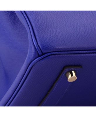 Birkin 35 Handbag Blue Epsom with Gold Hardware