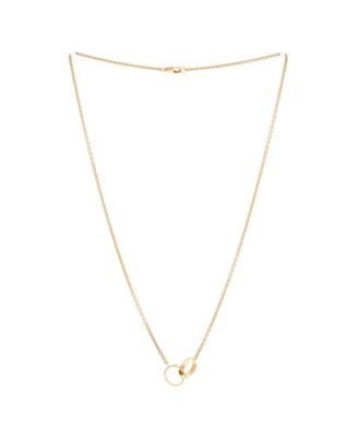  Love Interlocking Necklace 18K Gold 17.25"
