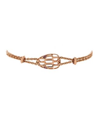  Serpenti Seduttori Chain Bracelet 18K Rose Gold with Amethyst