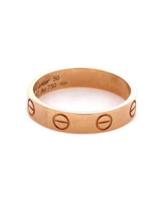  Love Wedding Band Ring 18K Rose Gold