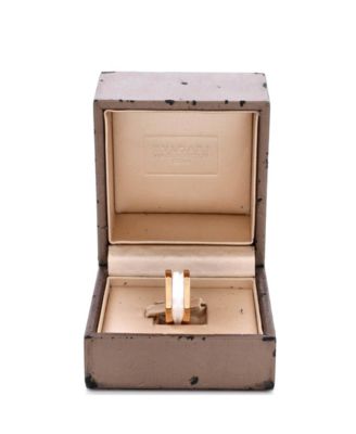  B.Zero1 Two Band Ring 18K Rose Gold and Ceramic