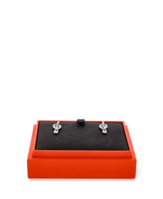 Chaine D'ancre Enchainee Drop Earrings 18K White Gold with Diamonds