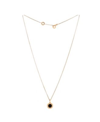 Pendant Necklace 18K Gold with Onyx 17.25"
