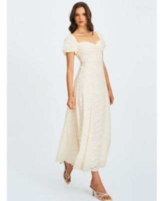  Pandora Bubble Sleeve Backless Maxi Dress