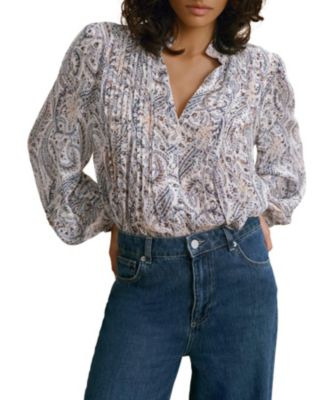  Women's Paisley Print Blouse